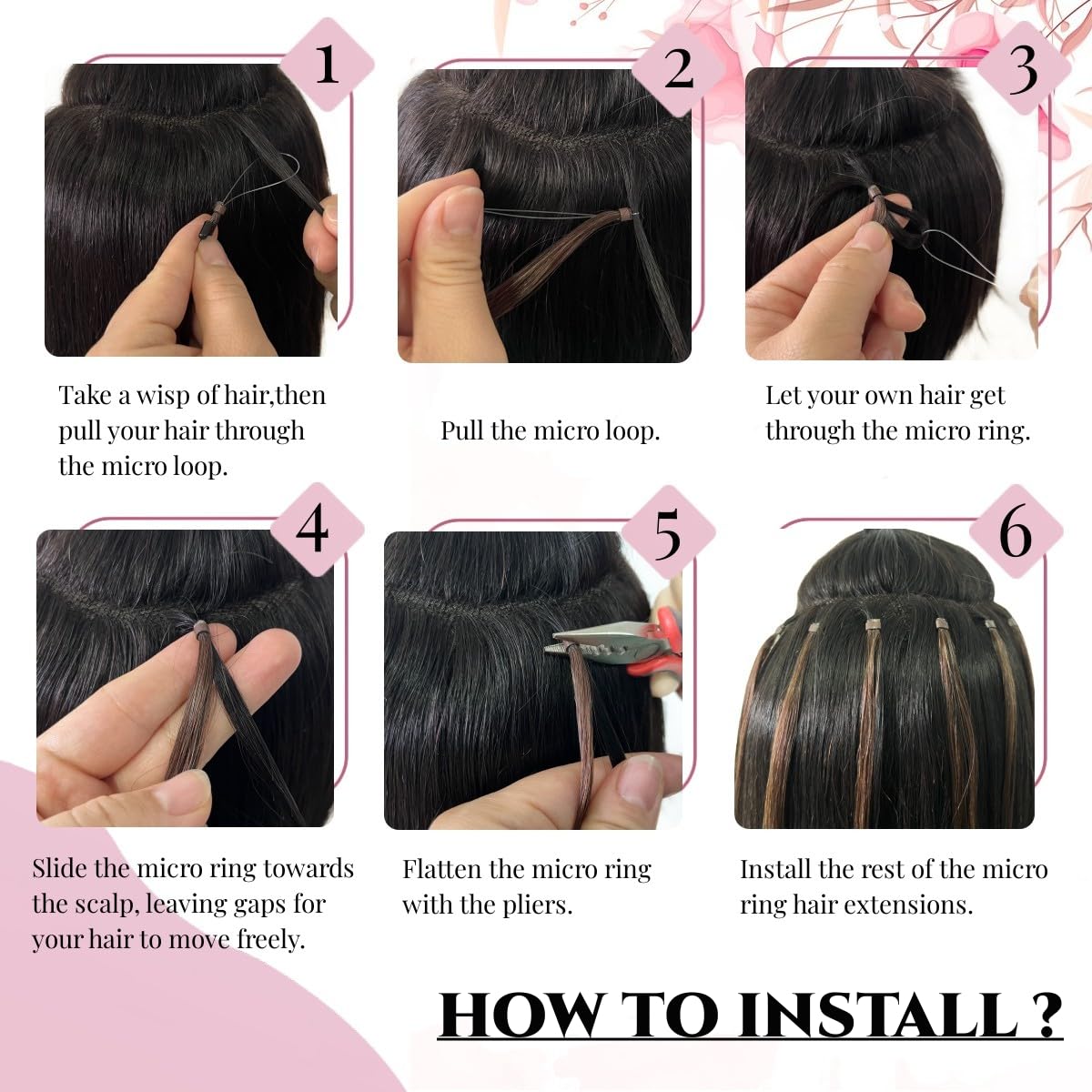 Micro Bead Hair Extensions Real Human Hair Chocolate Brown Micro Link Hair Extensions Human Hair 18 Inch Micro Ring Human Hair Extension 1g/Strand 50g #1B/613(#1B/613, 18inch)