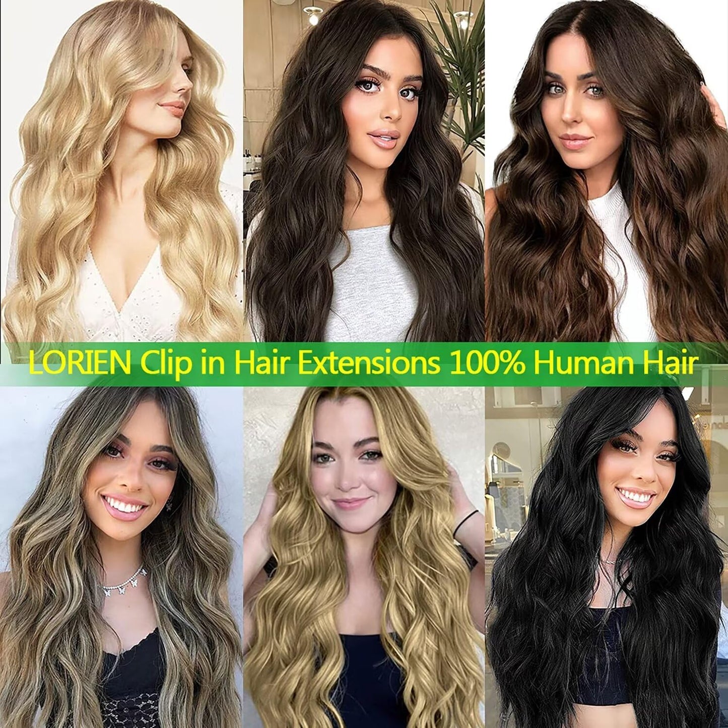 Clip in Hair Extensions Real Human 100g 100% Brazilian Remy on 8pcs Per Set with 18Clips Double Weft (18 Inch, #1 Jet Black Color)